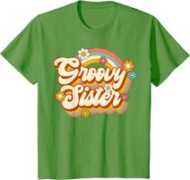 Retro Groovy Sister Family Birthday 60s 70s Hippie Costume T-Shirt