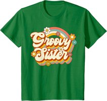 Retro Groovy Sister Family Birthday 60s 70s Hippie Costume T-Shirt