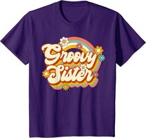 Retro Groovy Sister Family Birthday 60s 70s Hippie Costume T-Shirt