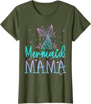 Mermaid Mama Birthday Mermaid Tail Squad Family Matching T-Shirt