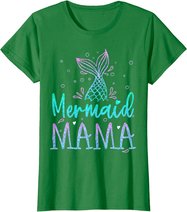 Mermaid Mama Birthday Mermaid Tail Squad Family Matching T-Shirt