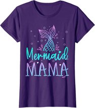 Mermaid Mama Birthday Mermaid Tail Squad Family Matching T-Shirt
