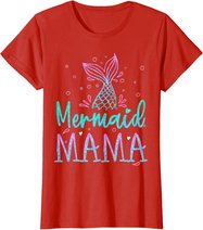 Mermaid Mama Birthday Mermaid Tail Squad Family Matching T-Shirt