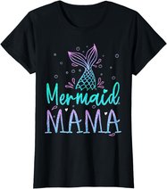 Mermaid Mama Birthday Mermaid Tail Squad Family Matching T-Shirt