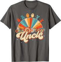 Groovy Uncle Retro Rainbow Floral 60s 70s Hippie Costume T-Shirt
