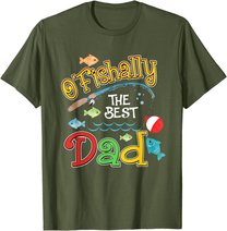 Mens Ofishally The Best Dad Father Of The Birthday Boy T-Shirt