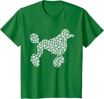 Standard Poodle Dog Cute Shamrock St Patricks Day T-Shirt