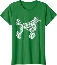 Standard Poodle Dog Cute Shamrock St Patricks Day T-Shirt