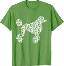 Standard Poodle Dog Cute Shamrock St Patricks Day T-Shirt