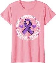 Domestic Violence Awareness Love Support Domestic Violence T-Shirt