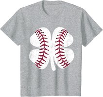 St Patricks Day Shamrock Baseball Saint Paddy's Kids Boys T-Shirt