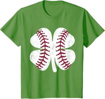 St Patricks Day Shamrock Baseball Saint Paddy's Kids Boys T-Shirt