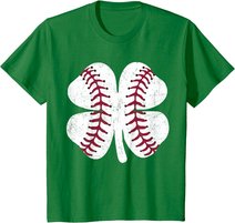 St Patricks Day Shamrock Baseball Saint Paddy's Kids Boys T-Shirt