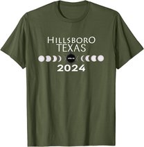 Total Solar Eclipse Hillsboro Texas 2024 Totality T-Shirt