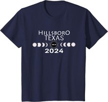 Total Solar Eclipse Hillsboro Texas 2024 Totality T-Shirt