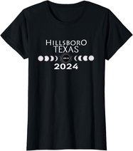 Total Solar Eclipse Hillsboro Texas 2024 Totality T-Shirt