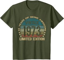 50th Birthday 50 Year Old Limited Edition Gifts Vintage 1973 T-Shirt