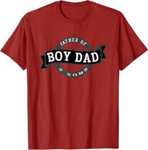 Boy Dad Father Of 2 Sons - Vintage Best Dad Design T-Shirt