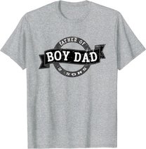 Boy Dad Father Of 2 Sons - Vintage Best Dad Design T-Shirt