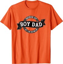 Boy Dad Father Of 2 Sons - Vintage Best Dad Design T-Shirt