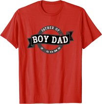Boy Dad Father Of 2 Sons - Vintage Best Dad Design T-Shirt