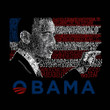 La Pop Art Men'S Word Art Tank Top - Barack Obama - All Lyrics To America The Beautiful