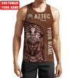 Personalized Aztec Pride  Brown 3D All Over Print Tank Top For Men