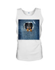 Blue With Dachshund Face Gift For Dachshund Lovers Unisex Tank Top
