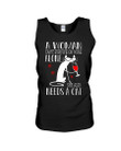 A Woman Need Wine And A Cat Unisex Tank Top