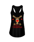 Leopard Reindeer Christmas Gift Ladies Flowy Tank