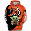 Cincinnati Bengals Ncaa Baby Yoda Star Wars 3D Hoodie Sweatshirt