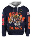 Chicago Bears Nfl Fan Pullover And Zippered Hoodies Custom 3D Graphic Printed 3D Hoodie All Over Print Hoodie For Men For Women