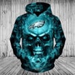 Nfl Philadelphia Eagles Neon Skull Men And Women 3D Full Printing Hoodie Zip Hoodie Nfl Philadelphia Eagles 3D Full Printing Shirt