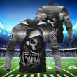 Oakland Raiders Santa Skull 3D Hoodie For Men For Women All Over