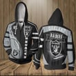 Oakland Raiders Nfl Football Gray Black Men And Women 3D Full Printing Pullover Zip Hoodie And Hoodie. Oakland Raiders 3D Full Printing Shirt 2020