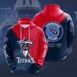 Tennessee Titans 3D Printed Hooded Pocket Pullover Hoodie