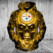 Pittsburgh Steelers Skull 3D Hoodie For Men For Women All Over Printed Hoodie
