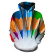 Pencil Colors 3D - Sweatshirt, Hoodie, Pullover