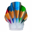 Pencil Colors 3D - Sweatshirt, Hoodie, Pullover