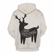 Merry Christmas Reindeer 3D - Sweatshirt, Hoodie, Pullover