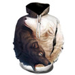 Ying Yang Wolf 3D Sweatshirt Hoodie Pullover