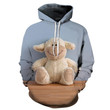 White Teddy Bear 3D - Sweatshirt, Hoodie, Pullover