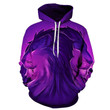Purple Lion 3D Hoodie Sweatshirt Pullover