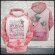 Flamingo Hold My Halo Feather Pattern Pullover Unisex Hoodie Bt04
