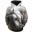 Horse Hoodies Sweater 3D Printed For Horse Lover