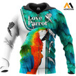 Parrot Love Parrot Unisex 3D Zip Hoodie All Over Print Hdasu
