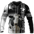 Amazing Dairy Cows Black And White Hoodie Bt08