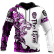 The Purple Lion Tattoo Over Printed Hoodie Bt13