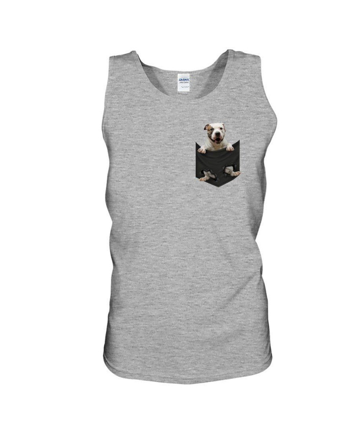 American Bulldog In Pocket Special For Dog Lovers Unisex Tank Top