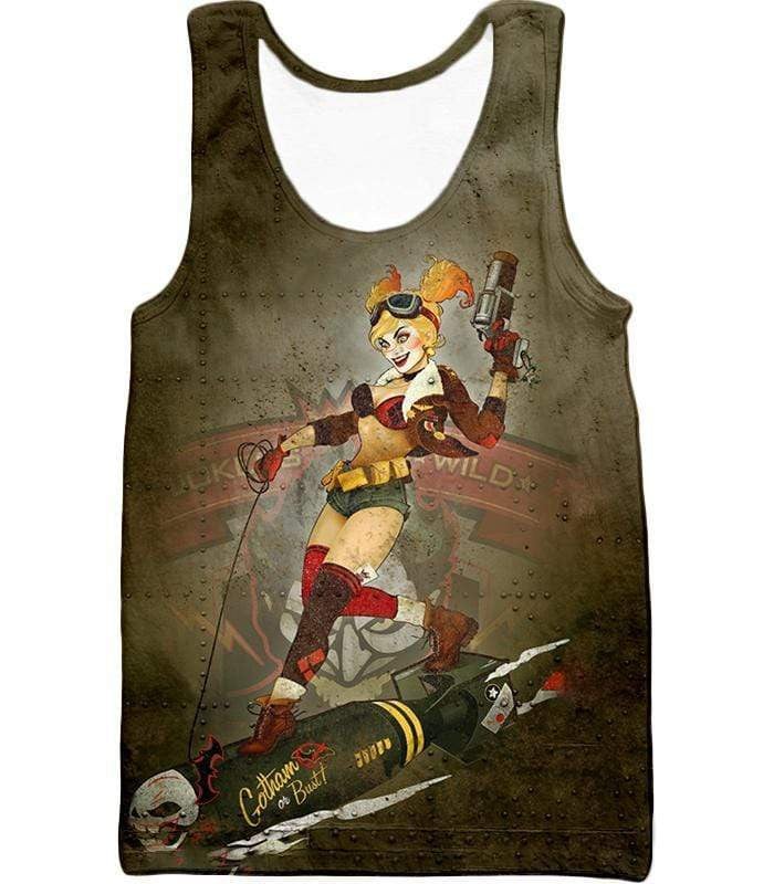 Extremely Wild And Crazy Super Villain Harley Quinn Animated Action Tank Top